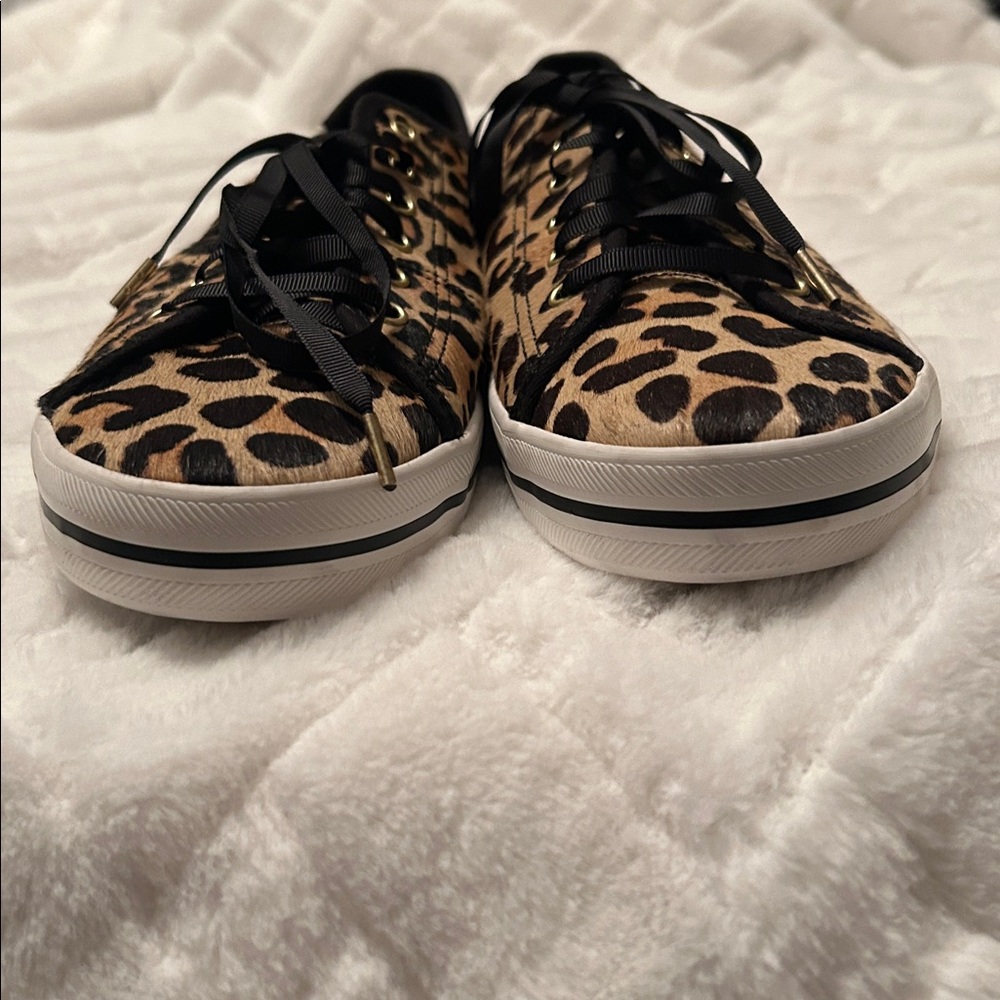 Keds for Kate Spade Black and Brown Animal Print Sneakers size 10.5 new w/o box - Picture 7 of 9